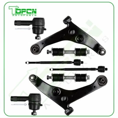 For 02-06 Mitsubishi Lancer 8PCS Front Lower Control Arms Sway Bars Tie Rods - Image 1 of 4
