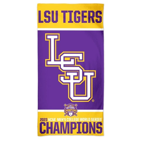 2023 National Champions College World Series LSU Tigers 30x60 Beach Towel Cover