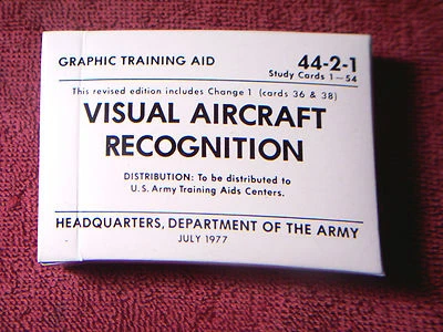 ORIG .UNISSUED VIETNAM ERA VISUAL AIRCRAFT RECOGNITION CARDS - Image 1 of 4