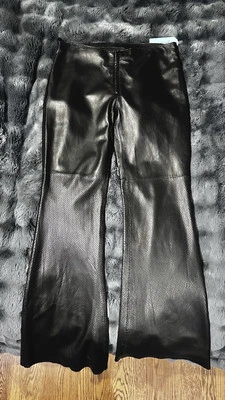 Pantalones John Carlisle Essentials Cuero Fino Mujer, Talla 10 Nuevo Parte Inferior Perforada Foto 1 de 4