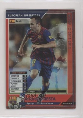 2011-12 Panini WCCF Clubes Intercontinentales Superestrellas Europeas Andrés Iniesta Foto 1 de 2