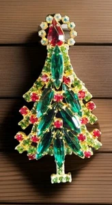 Very Rare Juliana D&E Christmas Tree Brooch..See: Is It Juliana. Authentic OOK - Picture 1 of 8