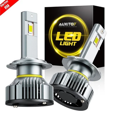 AUXITO H7 LED Headlight Bulbs Waterproof Kit High Low Beam 200W 400000LM Bright Foto 1 de 4