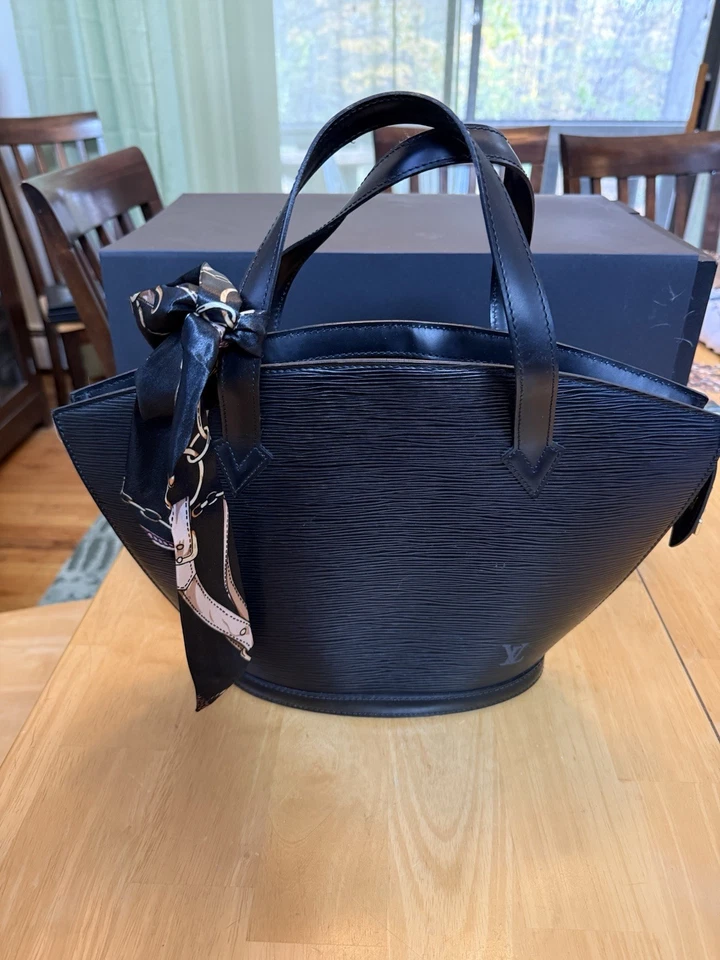 Bolso de Mano Louis Vuitton Saint Jacques PM Negro Cuero Epi Auténtico Bolso Clásico Foto 1 de 4