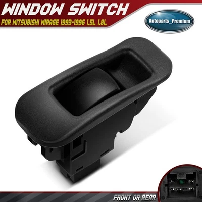 Interruptor de ventana eléctrica delantero o trasero para Mitsubishi Mirage 1993-1996 L4 1,5 L 1,8 L Foto 1 de 4