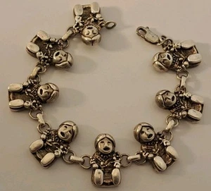 Vintage Carol Felley 1990 Sterling Silver Storyteller Bracelet 7 5/8” 36.4 grams - Picture 1 of 7