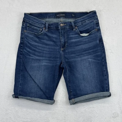 Bermudas Lucky Brand para mujer talla 10 azul denim con puños tiro medio informales Foto 1 de 4