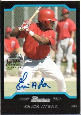 Autógrafo Topps Bowman Erick Aybar 2004 Foto 1 de 2