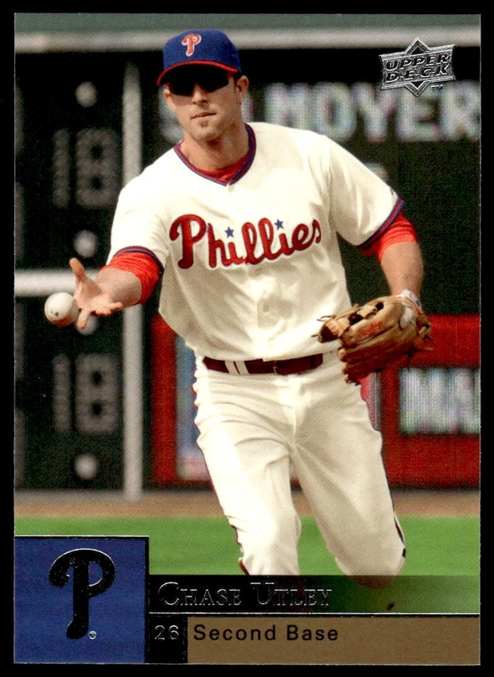 Chase Utley 2009 Upper Deck #291 Philadelphia Phillies Baseball Card - Image 1 of 2