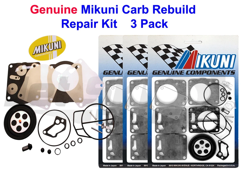 3 Pack Genuine Mikuni Carb Carburetor Rebuild Kit Yamaha GP XL SUV 1200 - Image 1 of 1