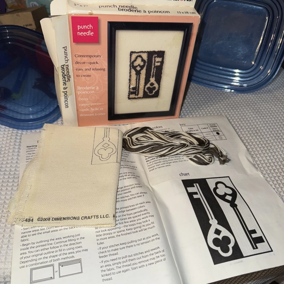 Dimensiones Llaves Fácil Punzonar Aguja Kit 5”x7” 13x18cm 73484 2008 Rosca y Tela Foto 1 de 4