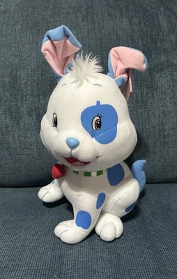 RARO Pastel Corto de Fresa 12" Peluche Pupcake 2004 Pastel de Arándanos Mascota Perro Juguete Foto 1 de 3