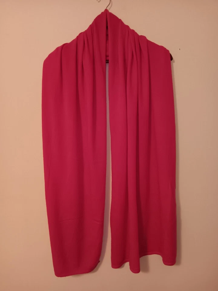 Bufanda envolvente gruesa para mujer exclusiva de cachemir hecha a mano en Nepal rosa magenta .G Foto 1 de 2