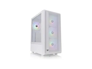 Thermaltake S200 Plus TG ARGB Snow ATX Tempered Glass Mid Tower Gaming Computer - Picture 1 of 5