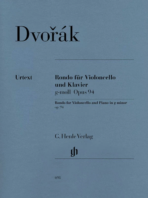 Dvorak Rondo for Cello & Piano G Minor Op 94 Henle Urtext Sheet Music Book - Image 1 of 1