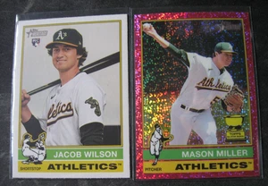 JACOB WILSON (RC)/M. MILLER 2-CARD LOT 2025 Heritage Paper/Chrome PINK SPARKLE - Picture 1 of 2