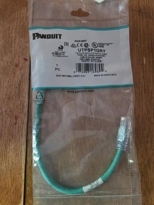 ПАТЧ-ШНУР PANDUIT UTPSP1GRY ETHERNET, 1 ФУТ - Изображение 1 из 4