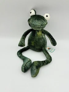 Jellycat Frank Frog Plush Tags Green Scales London Soft Toy Medium Retired 12" - Picture 1 of 13