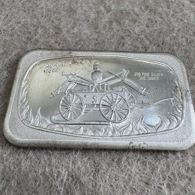 Madison Mint 1 oz  .999 Fine Silver Bar Adriatic No. 31 Fire Wagon 1859 Vintage - Image 1 of 4