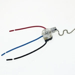 3 Wire Ceiling Fan Wall Light Lamp Replacement Pull Chain Cord Switch Controller - Picture 1 of 6