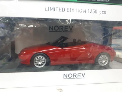 MODELLINO AUTO STATICO NOREV ALFA ROMEO SPIDER 1999 ROSSO MODELLISMO SCALA 1:18 - Immagine 1 di 2