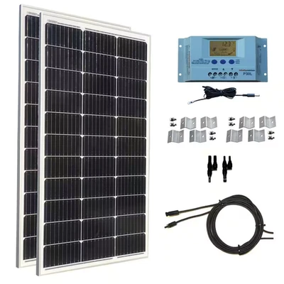 Kit de panel solar monocristalino de 200 vatios con controlador de carga solar de 30 amperios Foto 1 de 4