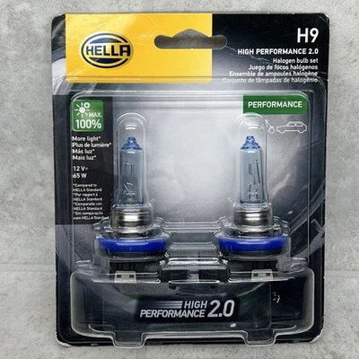 HELLA H9 2.0TB High Performance Bulbs, 12V, 65W, 2 Pack - Image 1 of 3