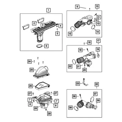 For Jeep Grand Cherokee 2022-2024 Jeep 68535337AA Lower Air Filter Housing - Image 1 of 4