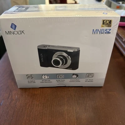 Cámara digital compacta Minolta 56 mega píxeles 5K zoom óptico 5X negra ¡NUEVA! Foto 1 de 4