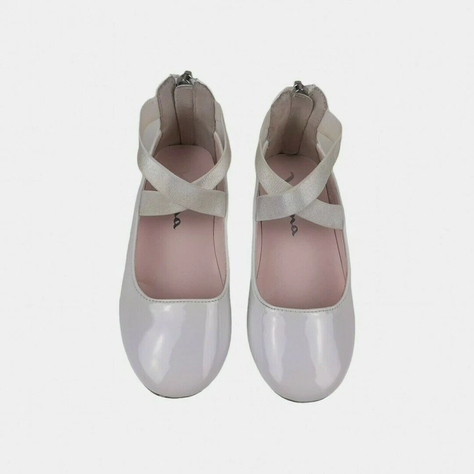 Nina Marissa White Patent Ballet Flats - Image 1 of 4