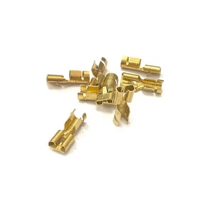Brass 6.3mm Female Spade Terminals Connectors For Cable 2.5 - 6.0mm² - 25 Pack - Picture 1 of 1