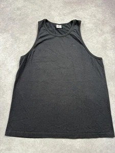 Vintage Speedo Tank Top Herren XL schwarz gesticktes Logo hergestellt in den USA 100 % Baumwolle sportlich - Bild 1 von 15