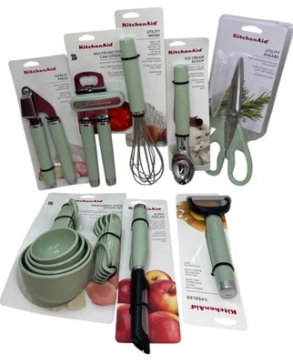 KitchenAid 16 Piece pistachio Kitchen Tool Set - VHTF New With Tags - Image 1 of 4