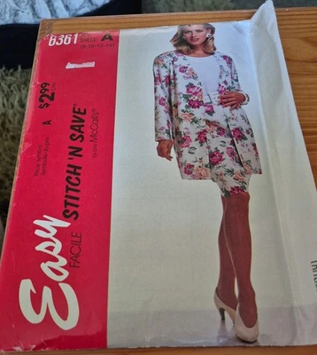 Sewing Pattern Easy Stitch'n Save Pattern 6361 by McCalls Jacket Skirt Top - Image 1 of 2