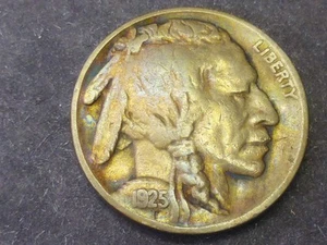 1925-S BUFFALO NICKEL FINE TONED - Picture 1 of 2