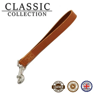 Mango de lazo de mano de cuero tostado Ancol 25 cm x 19 mm hasta 50 kg Foto 1 de 2