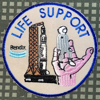 APOLLO NASA Aerospace Mission Bendix Life Support Patch Hook & Iron-On Repro A69 - Image 1 of 2