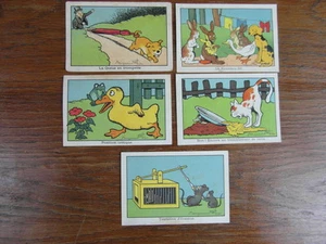 5 x CHROMOS BLEDINE JACQUEMAIRE illustrés par BENJAMIN RABIER VERS 1930 - Foto 1 di 2