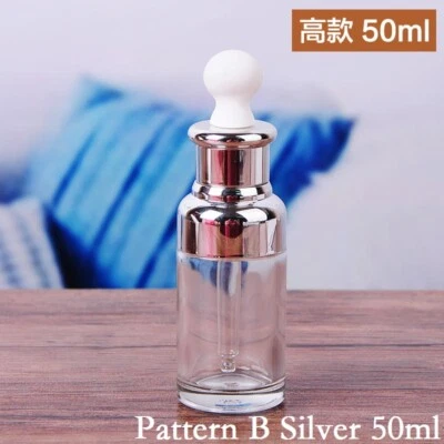 5X Garrafa conta-gotas de vidro vazia para viagem Attar recipiente dispensador de óleo transparente - Imagem 1 de 4