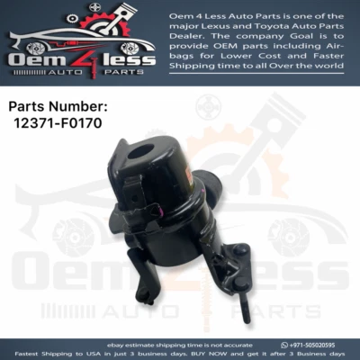 丰田 Highlander 后发动机发动机支架 2020、2021、2022 原始设备制造商 12371-F0170 — 第 1/4 张图片