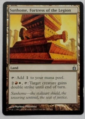 MAGIC THE GATHERING RAVNICA CITY GUILDS WHITE RED SUNHOME FORTRESS LEGION CARD - Image 1 of 2