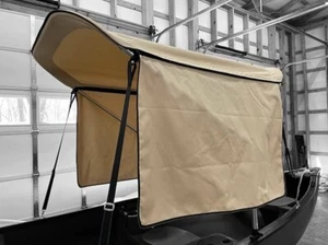 CRO 3’x5’ Kayak/Canoe Sun Shade Canopy Bimini Conestoga Wagon w/ Side Curtains - Picture 1 of 8