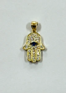 10K SOLID YELLOW GOLD HAMSA HAND PENDENT 2.3G - Picture 1 of 1