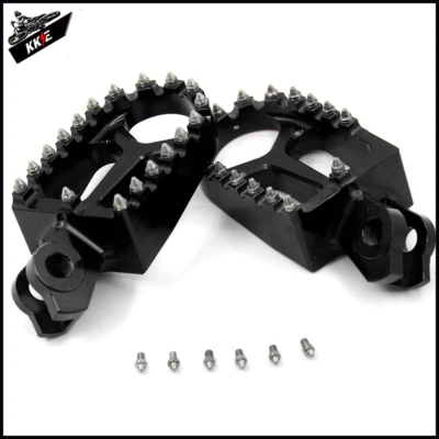 CNC Dirt Bike Foot Pegs Fit SUZUKI RMZ250 RMZ450 2010 2011 2012 2013 2015 Black - Image 1 of 4