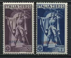Tripolitania 1930 Ferrucci 50¢ and 1 lire unmounted mint NH - Foto 1 di 1