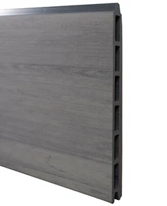 2 Wahl WPC Sichtschutz Steck Zaun Paneel Brett Windschutz System ca. 90x21x2cm - Bild 1 von 36