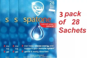 Spatone Liquid Iron Natural Food Supplement 20ml Daily Iron Shots 3 X 28 Sachets - Picture 1 of 3
