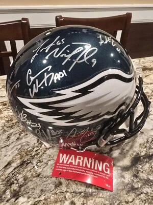 Casco auténtico FS firmado por el equipo Philadelphia Eagles LE Super Bowl 52 fanáticos Foto 1 de 4