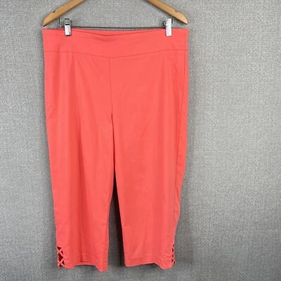 Avenue Pants Womens 14 Capri Pull on Stretch in Coral - Image 1 of 4