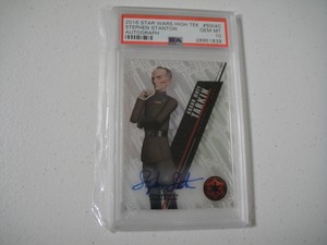 2016 Topps Star Wars High Tek Stephen Stanton Auto Card Star Wars PSA 10